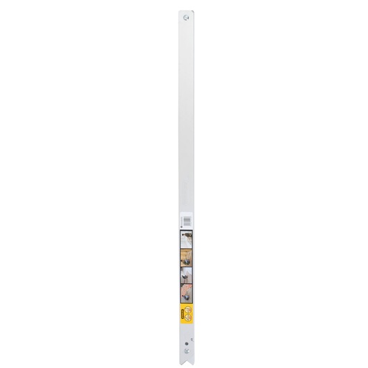 STANLEY 1-45-013 metal meter ruler, photography of front angle on white background.