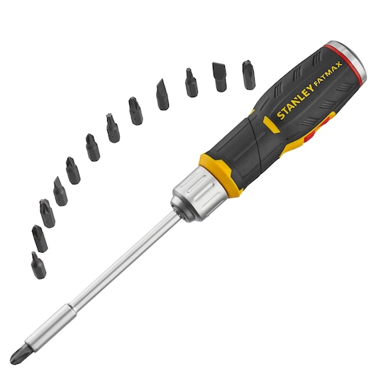Skruvmejsel med spärrskaft - pistolgrepp 12 bits