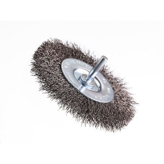 STANLEY® Pressat stålborsthjul 100x10 mm, tjocklek 12 mm