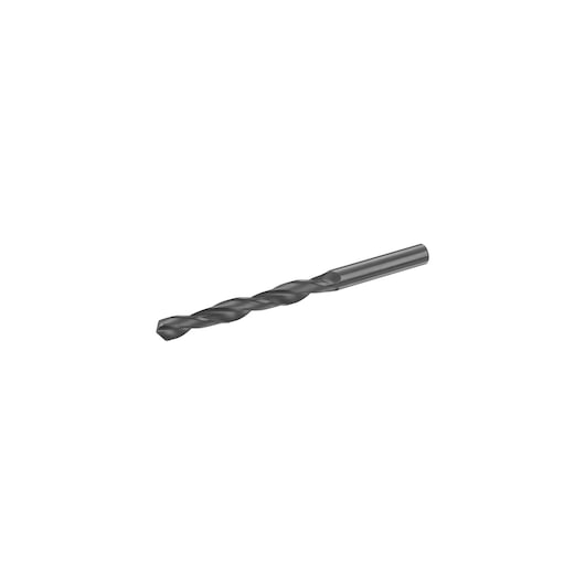 STANLEY STA50110 metal drill bit, black, side angle on white background.