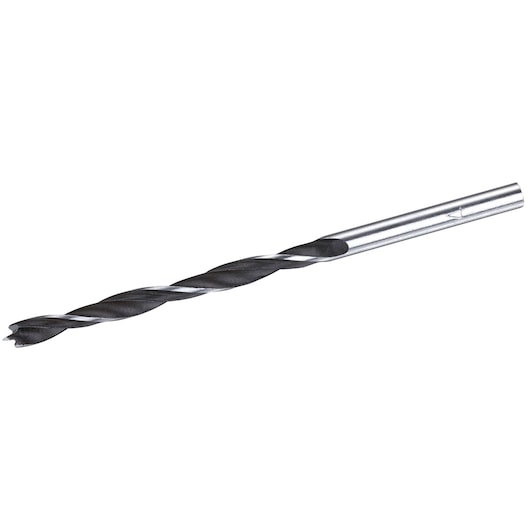 STANLEY STA52006 black and silver wood drill bit side view on white background.