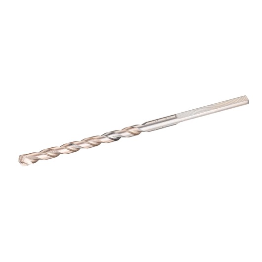 STANLEY STA53202 straight angle photo of silver metal masonry drill bit with twisted flute.