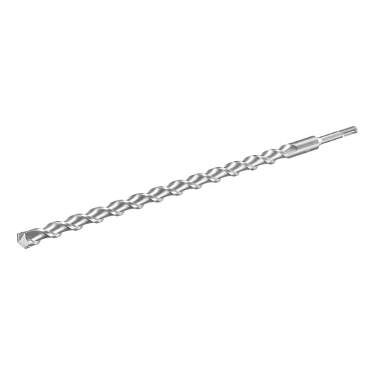 STANLEY STA54137 masonry drill bit, silver finish, spiral design, side angle, white background.
